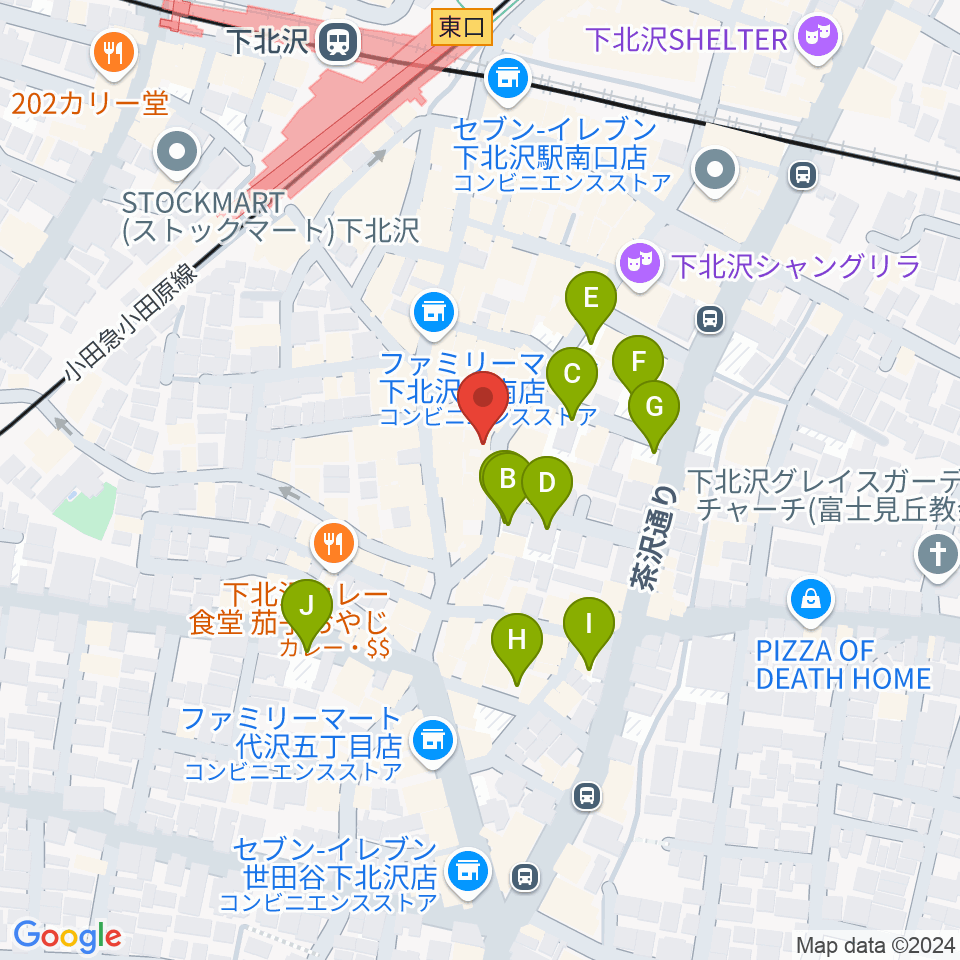 下北沢 近松周辺の駐車場・コインパーキング一覧地図