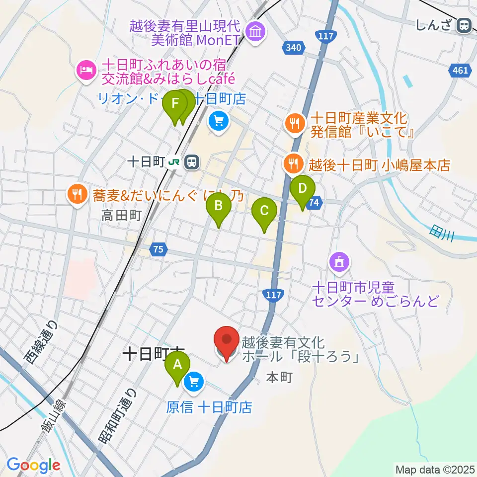 越後妻有文化ホール 段十ろう周辺の駐車場・コインパーキング一覧地図