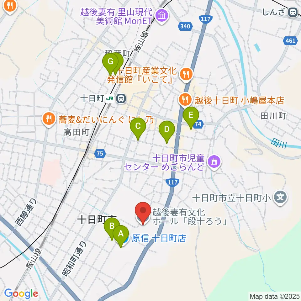 越後妻有文化ホール 段十ろう周辺の駐車場・コインパーキング一覧地図