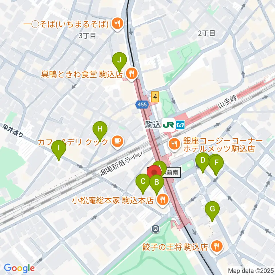 ムラーラミュージックオフィス周辺の駐車場・コインパーキング一覧地図