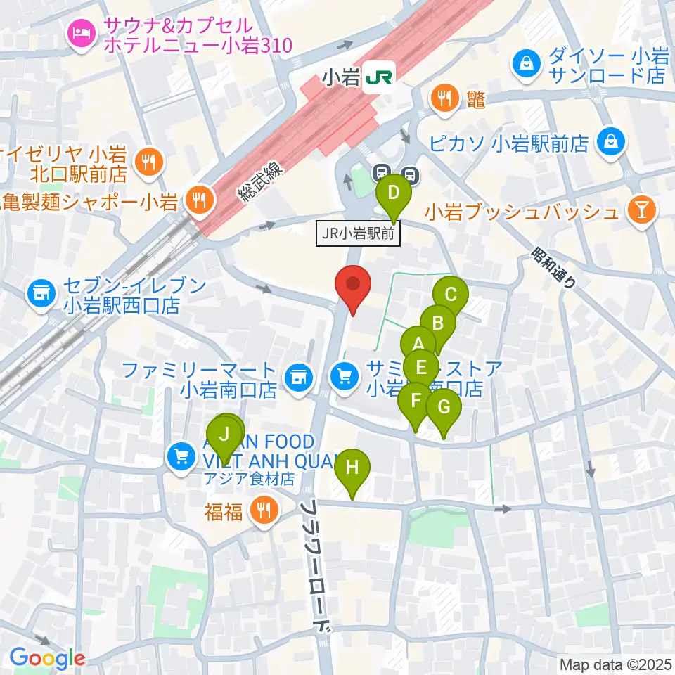 音曲堂周辺の駐車場・コインパーキング一覧地図