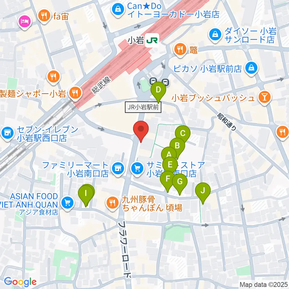 音曲堂周辺の駐車場・コインパーキング一覧地図
