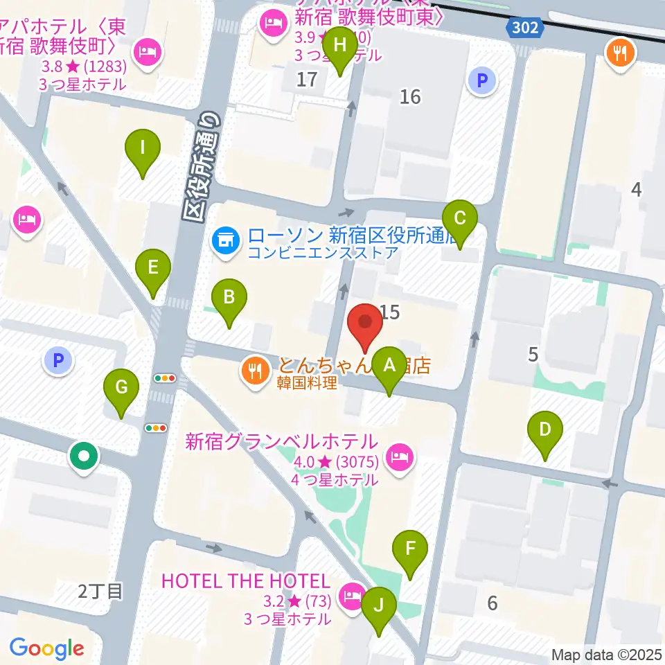 コフレリオ新宿シアター周辺の駐車場・コインパーキング一覧地図