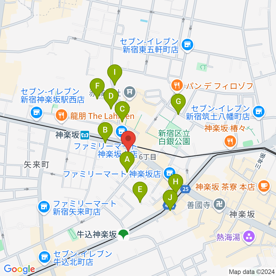 神楽音周辺の駐車場・コインパーキング一覧地図