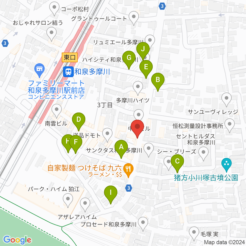 アイスタジオ周辺の駐車場・コインパーキング一覧地図