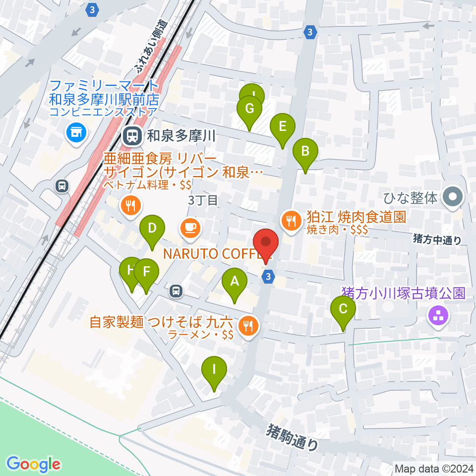 アイスタジオ周辺の駐車場・コインパーキング一覧地図