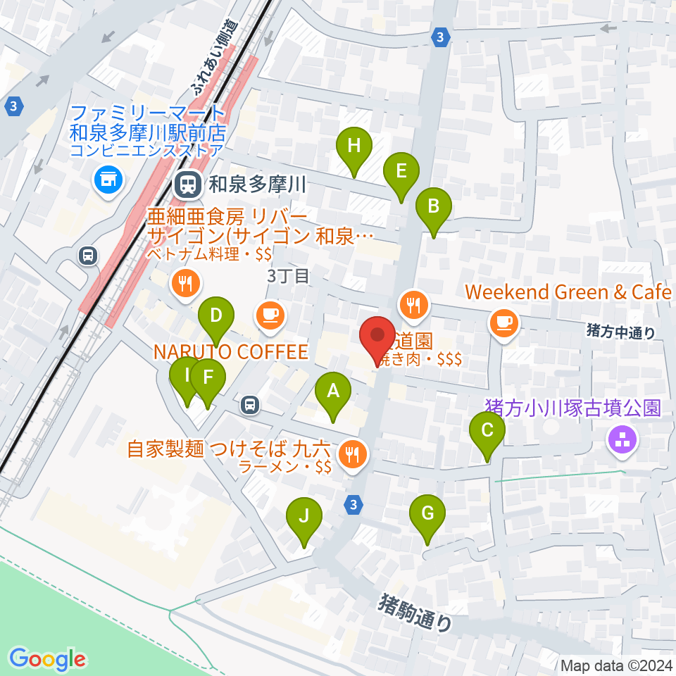 アイスタジオ周辺の駐車場・コインパーキング一覧地図