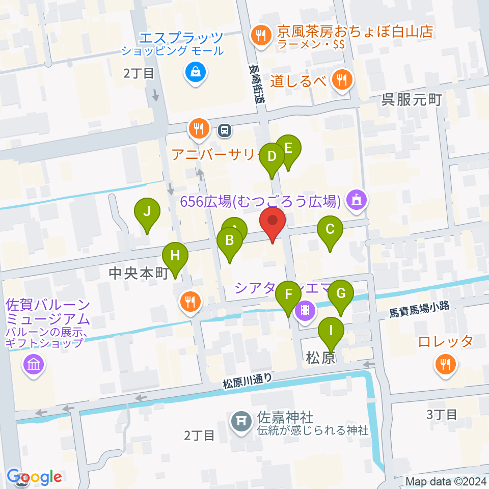 佐賀Riff周辺の駐車場・コインパーキング一覧地図