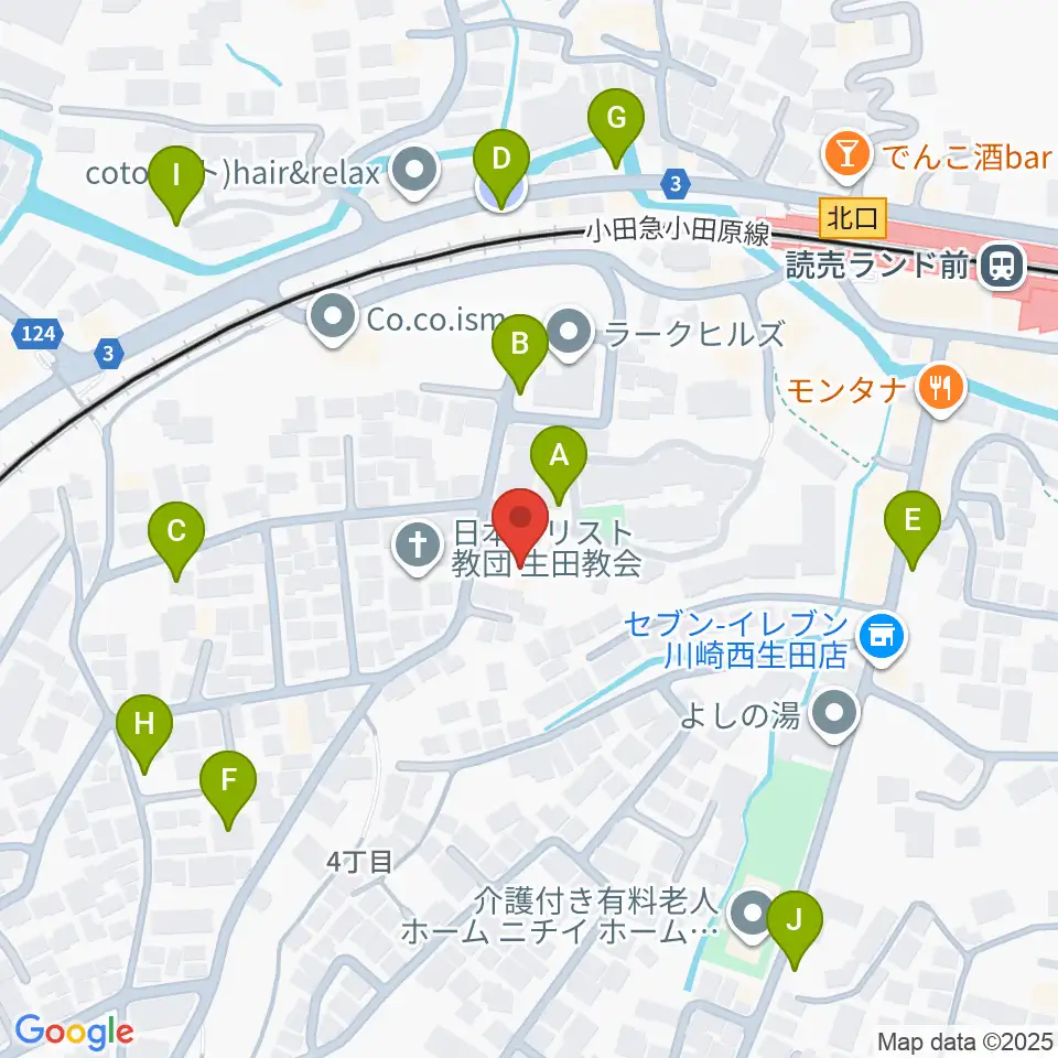 さわの Guitar Lab.周辺の駐車場・コインパーキング一覧地図