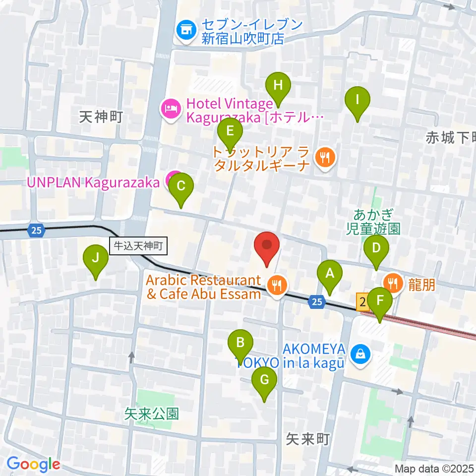 神楽坂マッシュレコード周辺の駐車場・コインパーキング一覧地図