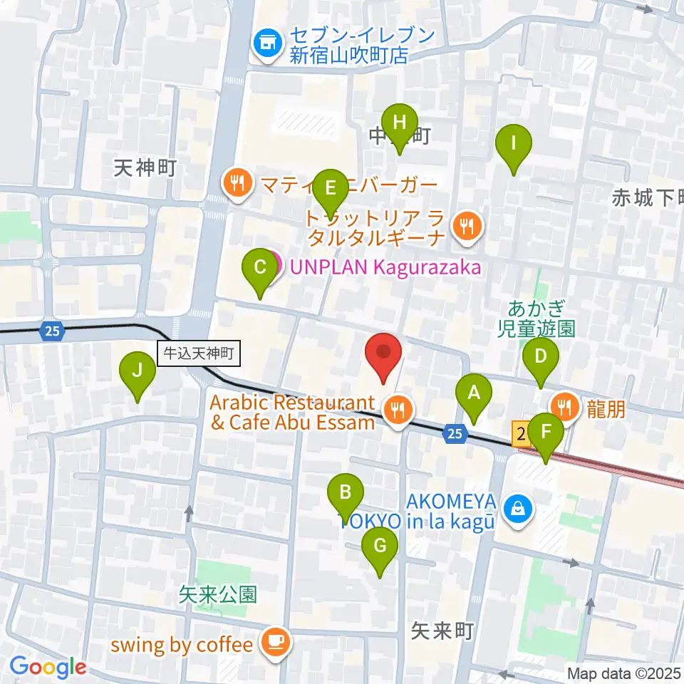 神楽坂マッシュレコード周辺の駐車場・コインパーキング一覧地図