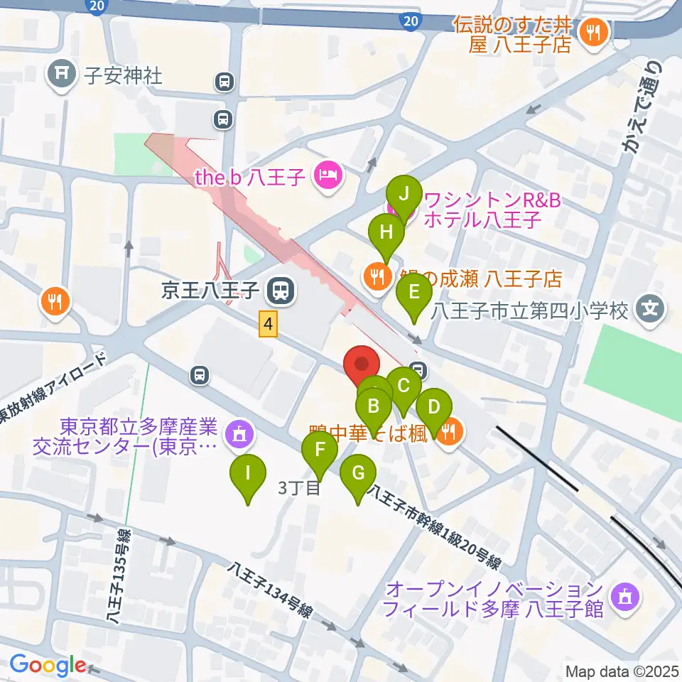 スタジオネイ周辺の駐車場・コインパーキング一覧地図