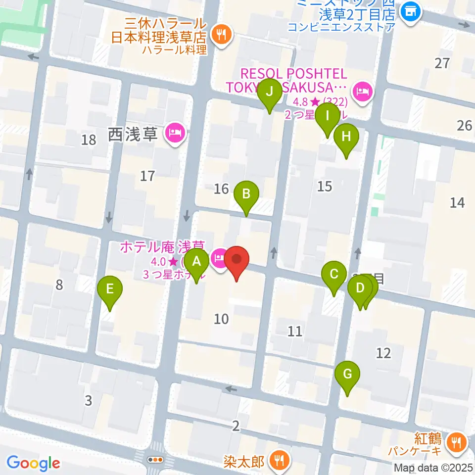 西浅草マルス周辺の駐車場・コインパーキング一覧地図