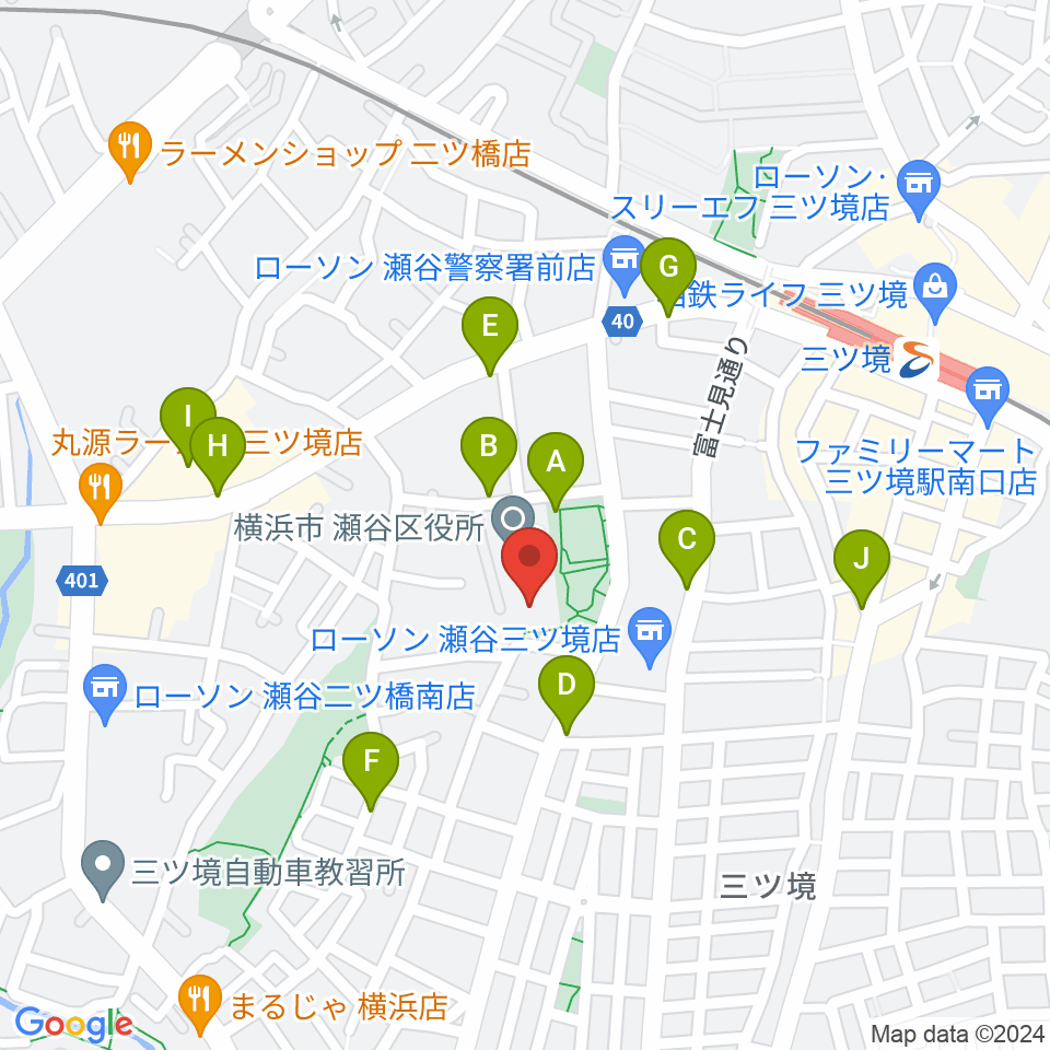 横浜市瀬谷公会堂周辺の駐車場・コインパーキング一覧地図
