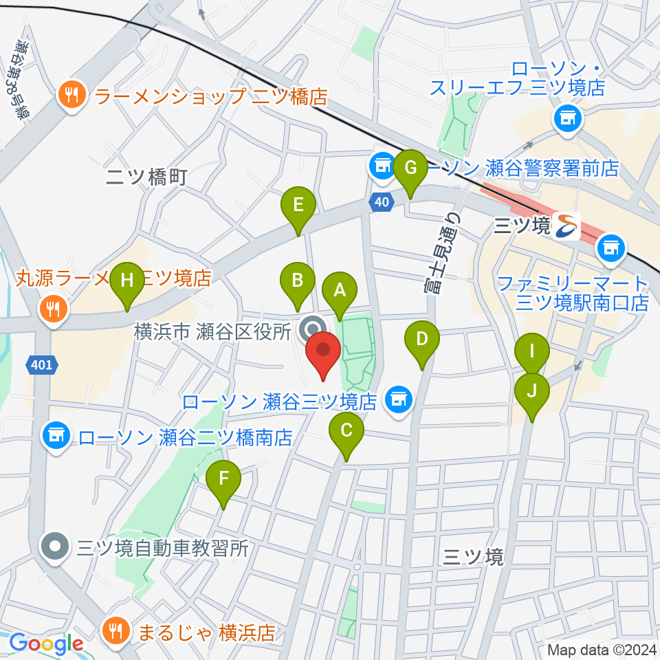 横浜市瀬谷公会堂周辺の駐車場・コインパーキング一覧地図