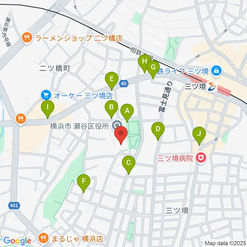 横浜市瀬谷公会堂周辺の駐車場・コインパーキング一覧地図