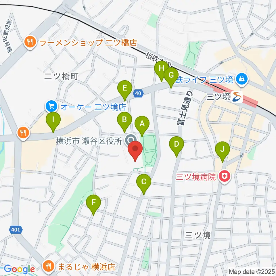 横浜市瀬谷公会堂周辺の駐車場・コインパーキング一覧地図