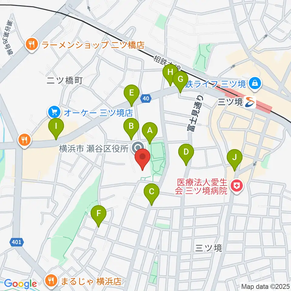 横浜市瀬谷公会堂周辺の駐車場・コインパーキング一覧地図