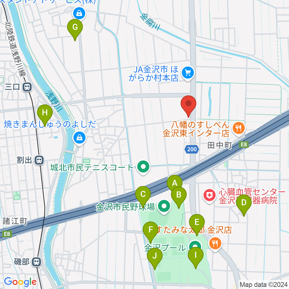 金沢NOEL fusion周辺の駐車場・コインパーキング一覧地図