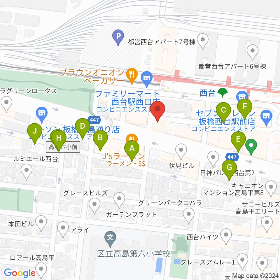 音教学院周辺の駐車場・コインパーキング一覧地図