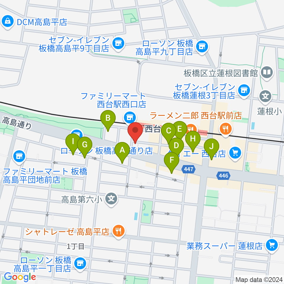 音教学院周辺の駐車場・コインパーキング一覧地図