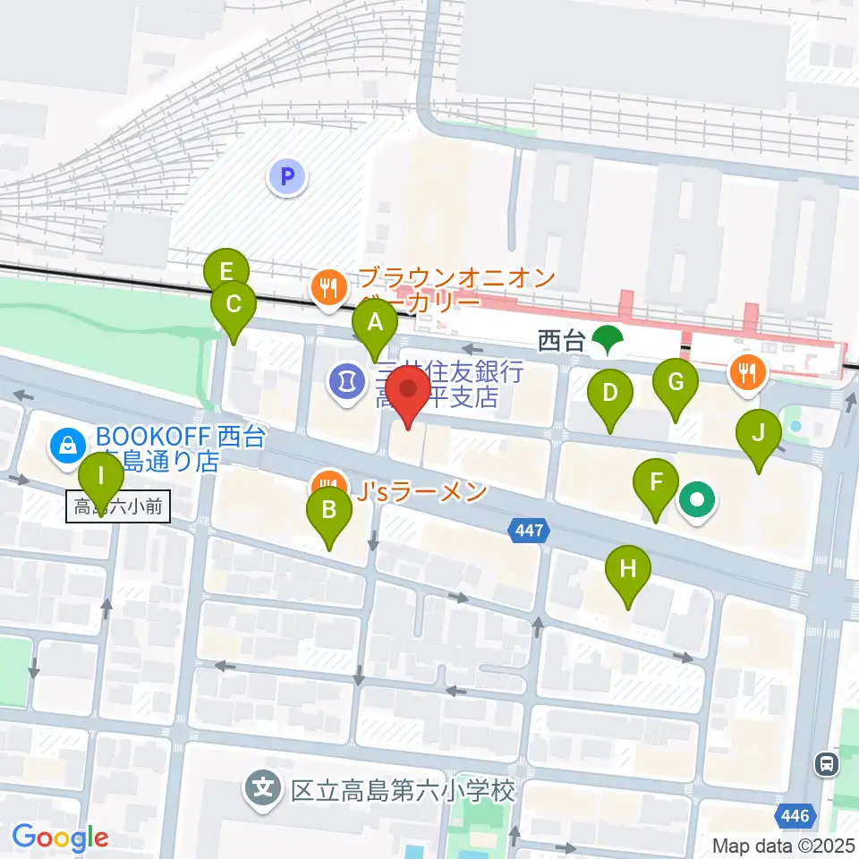 音教学院周辺の駐車場・コインパーキング一覧地図
