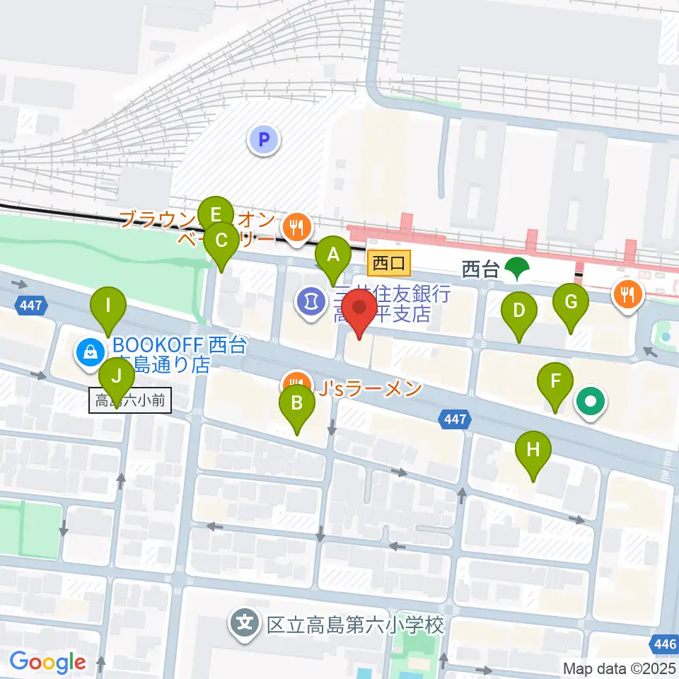 音教学院周辺の駐車場・コインパーキング一覧地図