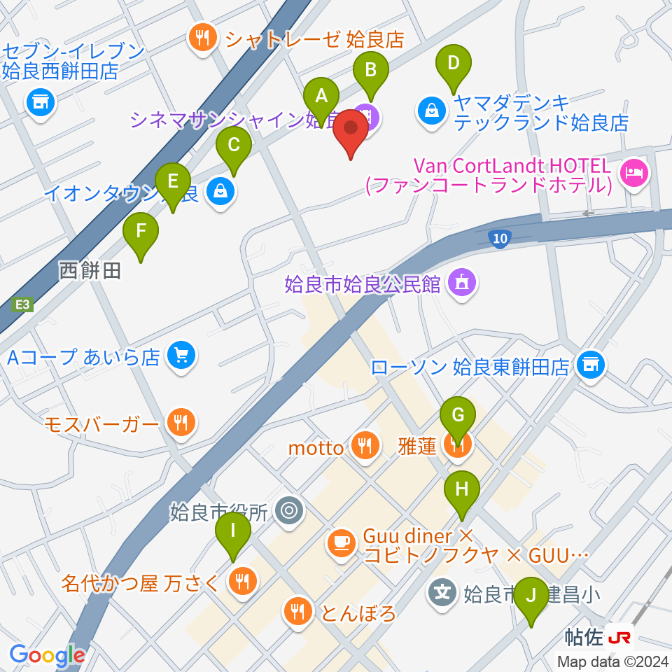 あいらびゅーFM周辺の駐車場・コインパーキング一覧地図