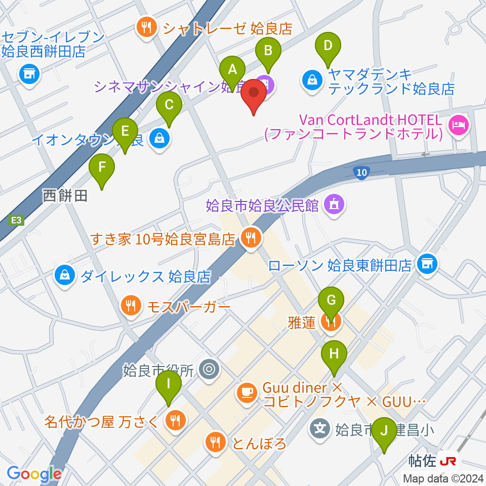 あいらびゅーFM周辺の駐車場・コインパーキング一覧地図