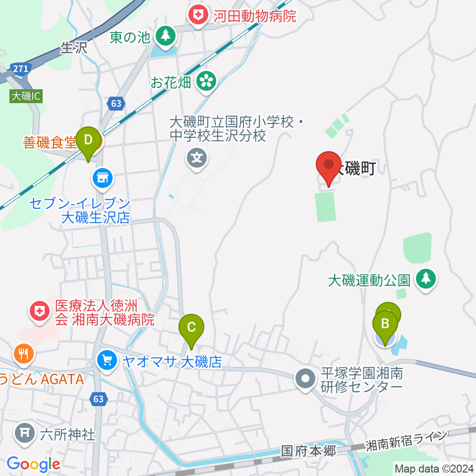 FM湘南マジックウェイブ周辺の駐車場・コインパーキング一覧地図