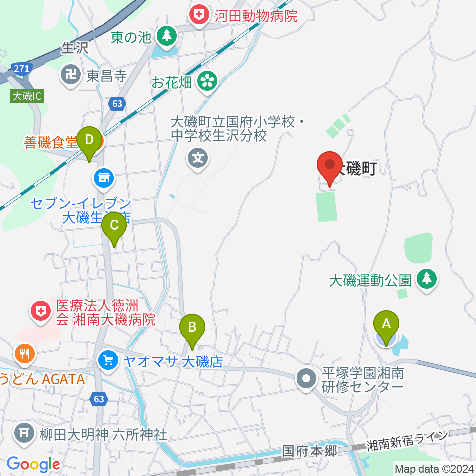 FM湘南マジックウェイブ周辺の駐車場・コインパーキング一覧地図