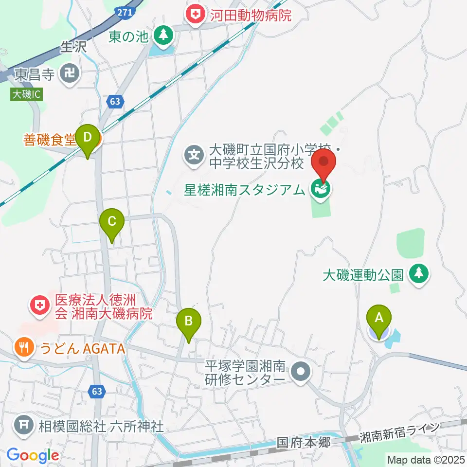 FM湘南マジックウェイブ周辺の駐車場・コインパーキング一覧地図