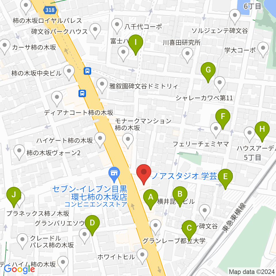 サウンドスタジオノア 学芸大店周辺の駐車場・コインパーキング一覧地図