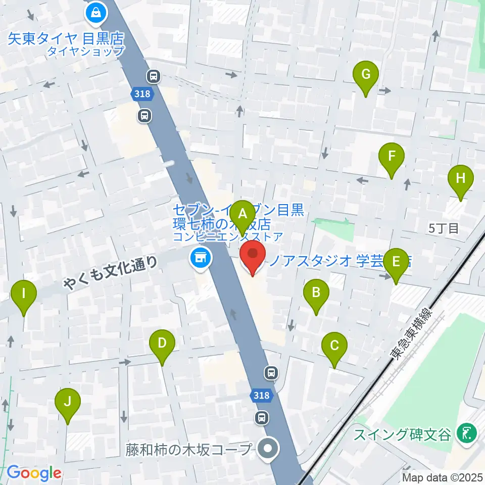 サウンドスタジオノア 学芸大店周辺の駐車場・コインパーキング一覧地図
