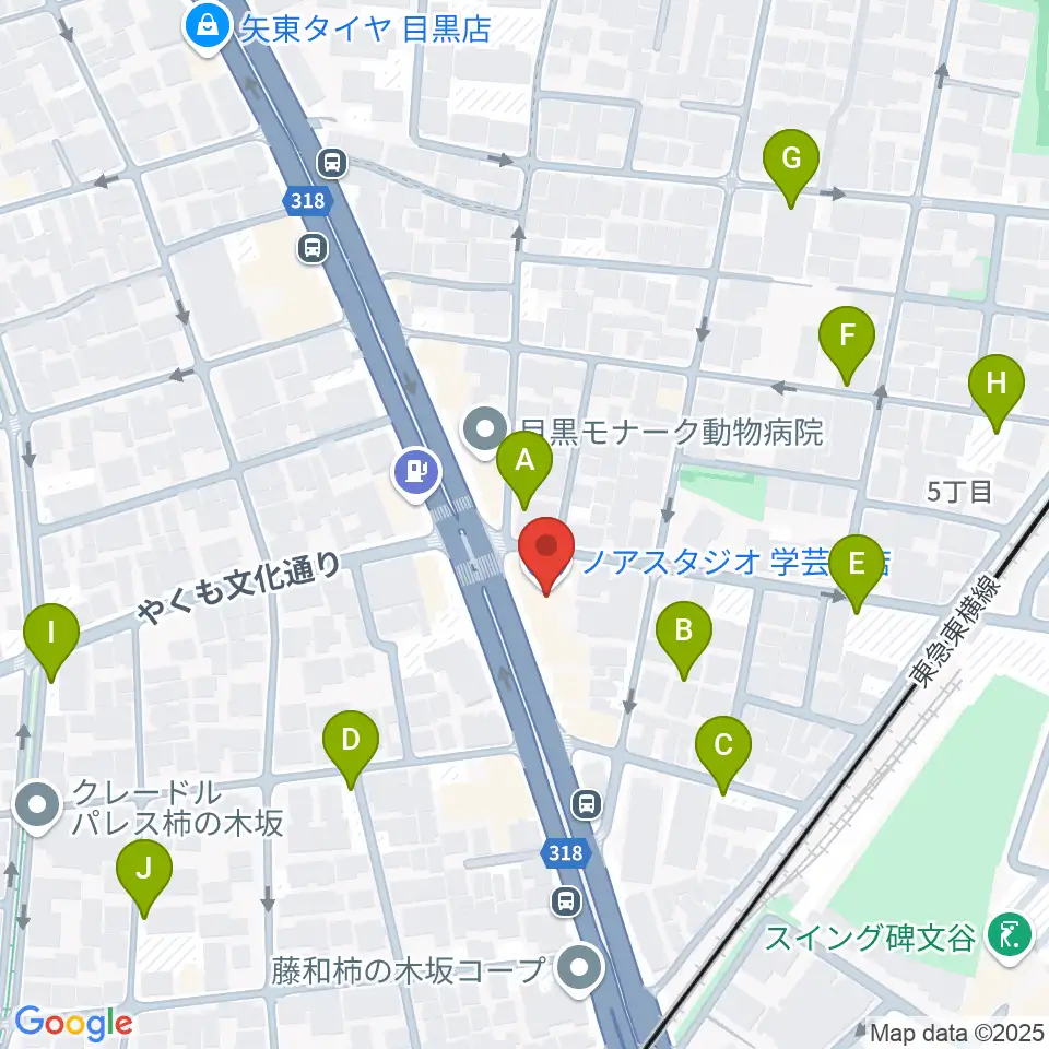 サウンドスタジオノア 学芸大店周辺の駐車場・コインパーキング一覧地図