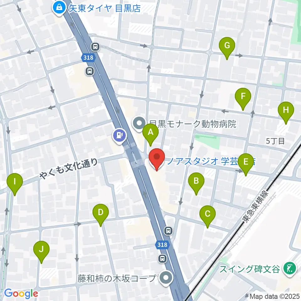 サウンドスタジオノア 学芸大店周辺の駐車場・コインパーキング一覧地図