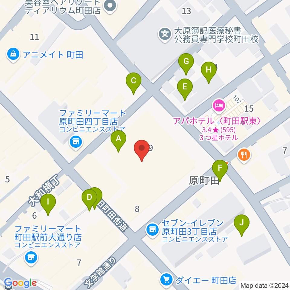 ディスクユニオン町田店周辺の駐車場・コインパーキング一覧地図