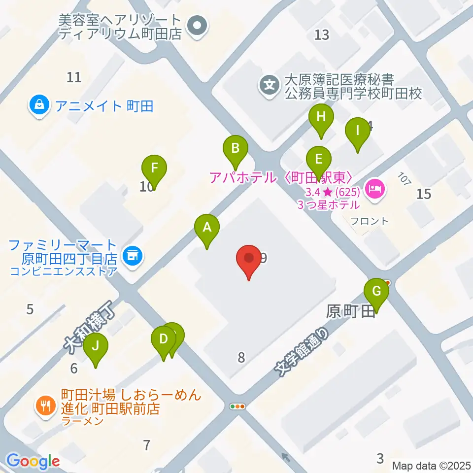 ディスクユニオン町田店周辺の駐車場・コインパーキング一覧地図