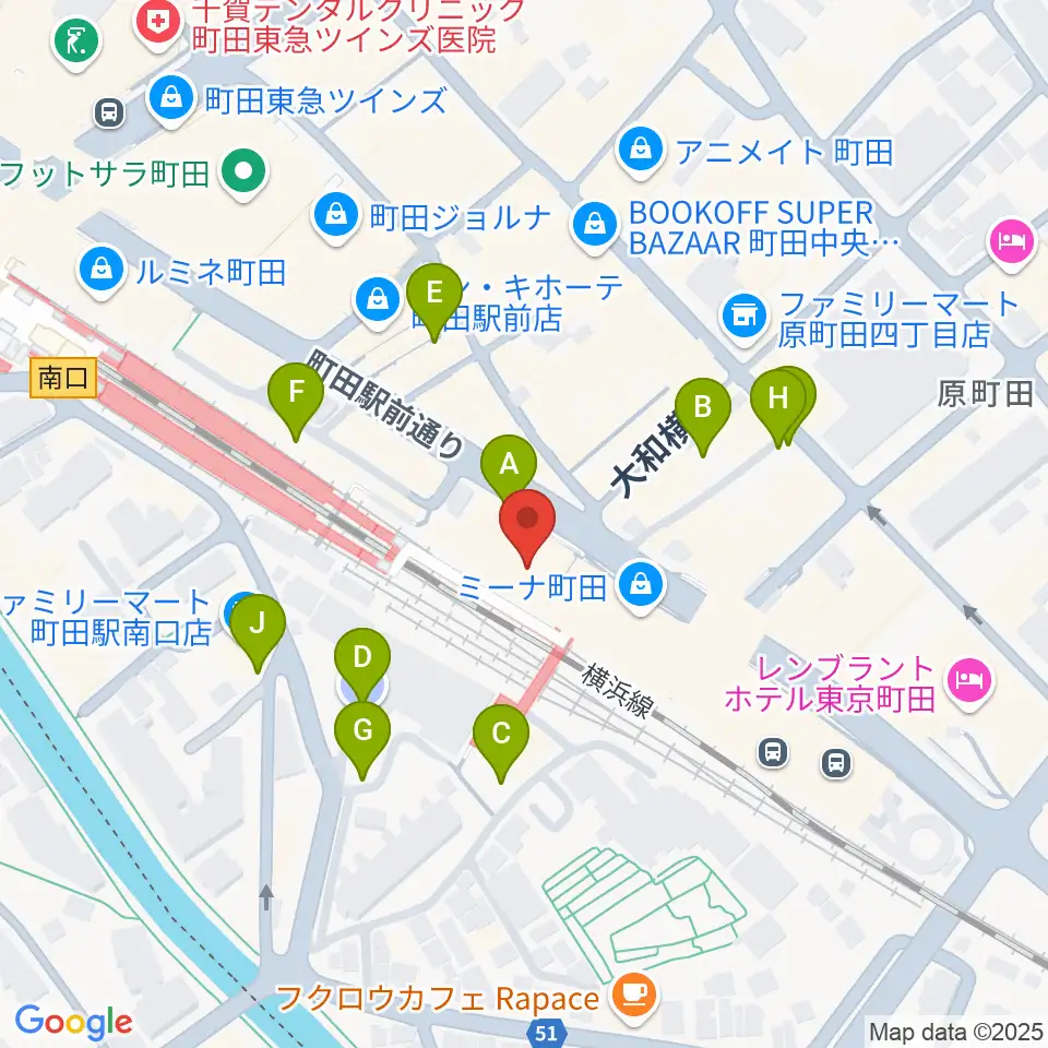 町田市文化交流センター周辺の駐車場・コインパーキング一覧地図