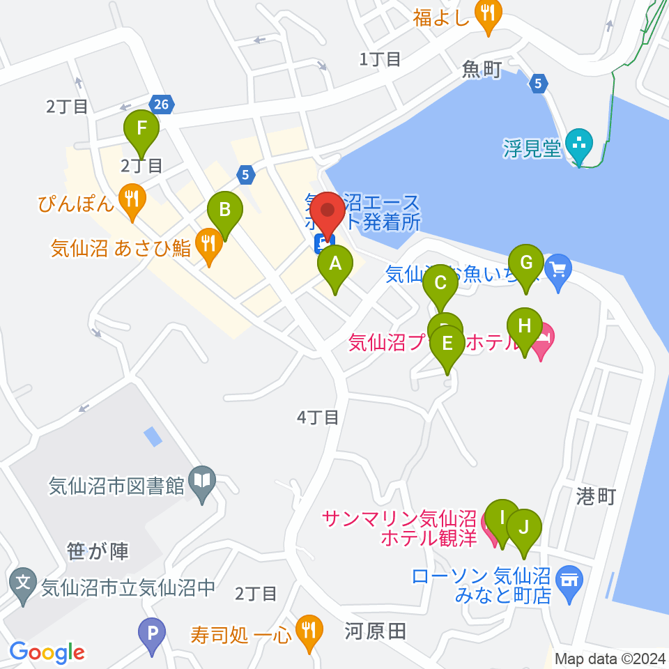 ラヂオ気仙沼 ぎょっとエフエム周辺の駐車場・コインパーキング一覧地図