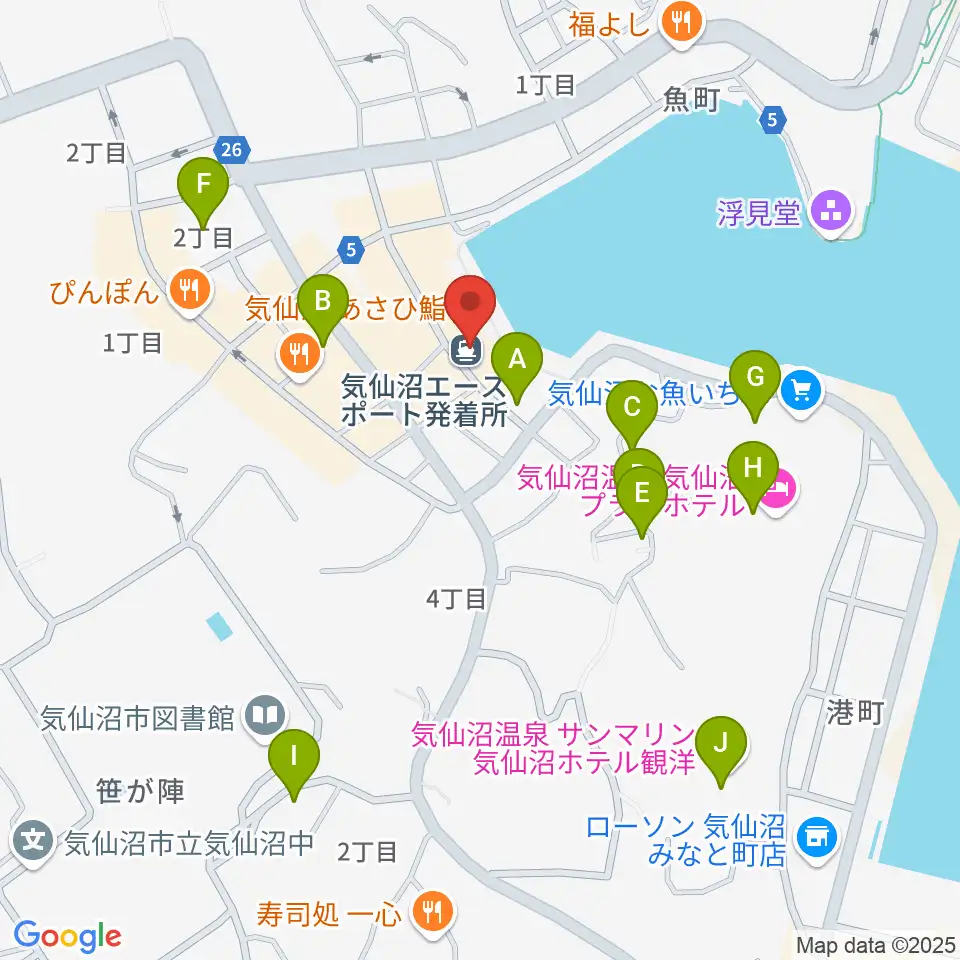 ラヂオ気仙沼 ぎょっとエフエム周辺の駐車場・コインパーキング一覧地図