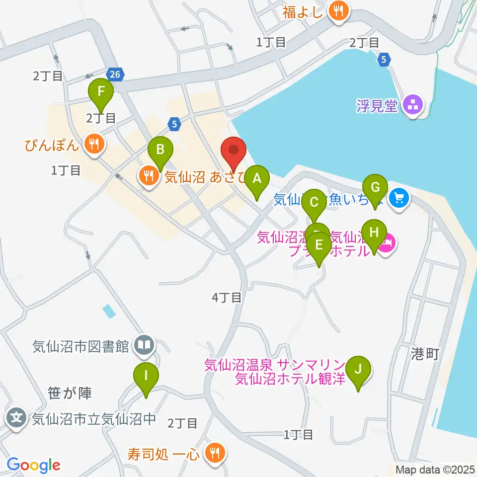 ラヂオ気仙沼 ぎょっとエフエム周辺の駐車場・コインパーキング一覧地図