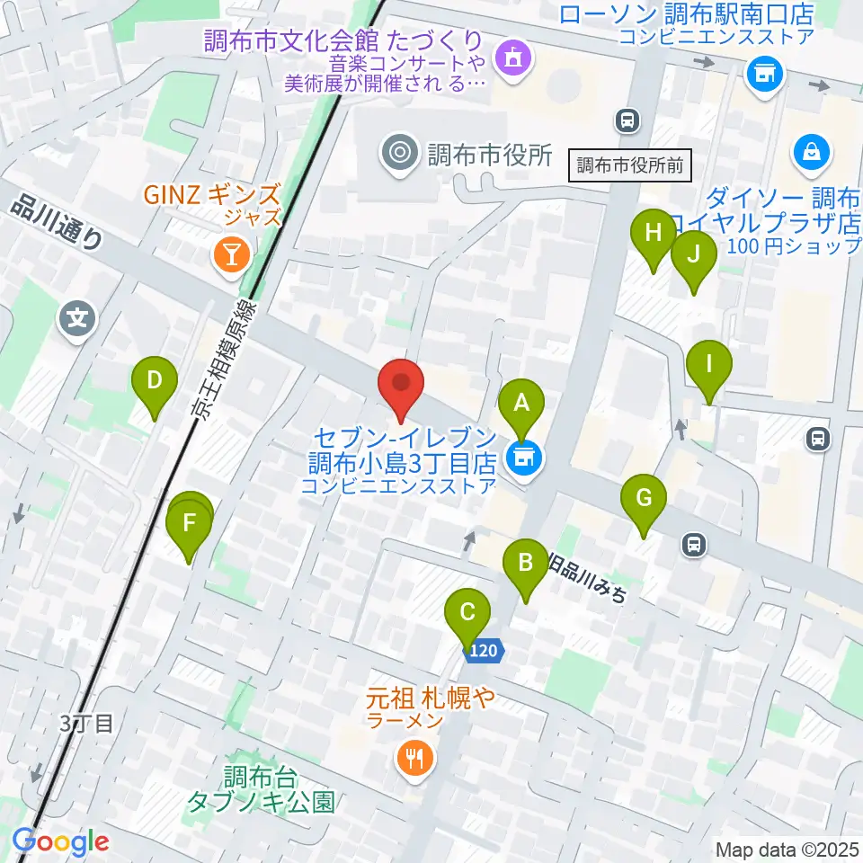 調布ヴァイオリン周辺の駐車場・コインパーキング一覧地図