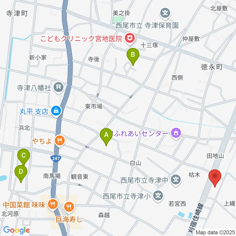Tzミュージックスクール周辺の駐車場・コインパーキング一覧地図