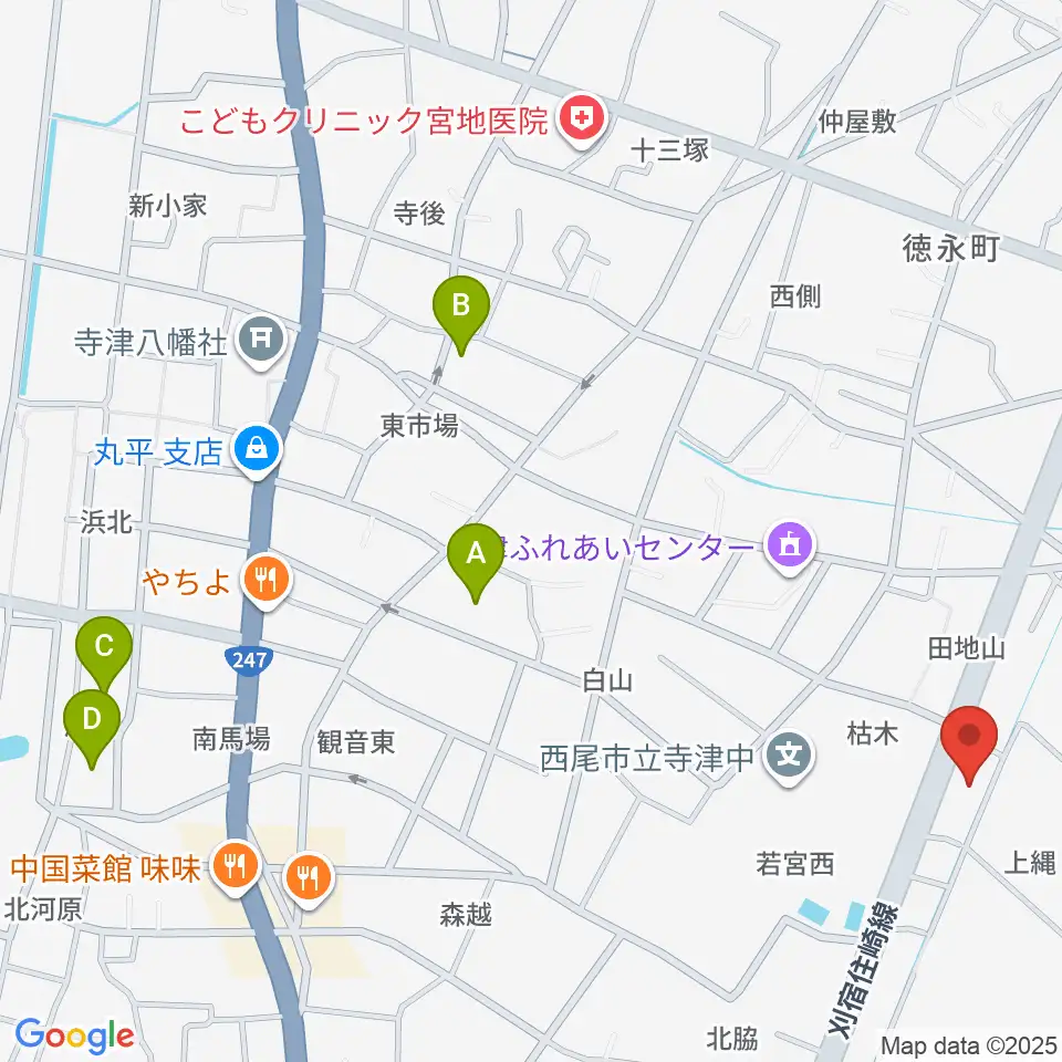 Tzミュージックスクール周辺の駐車場・コインパーキング一覧地図
