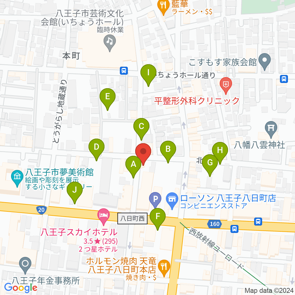 八王子サクラヤコーヒー店周辺の駐車場・コインパーキング一覧地図