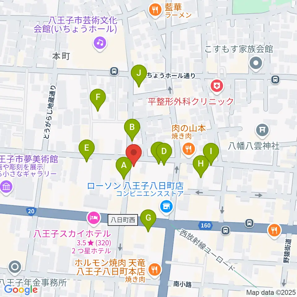 八王子サクラヤコーヒー店周辺の駐車場・コインパーキング一覧地図