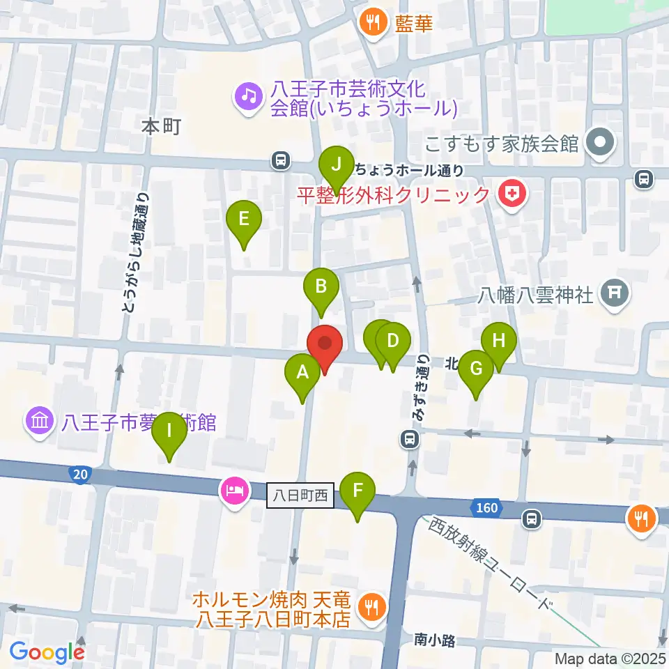 八王子サクラヤコーヒー店周辺の駐車場・コインパーキング一覧地図