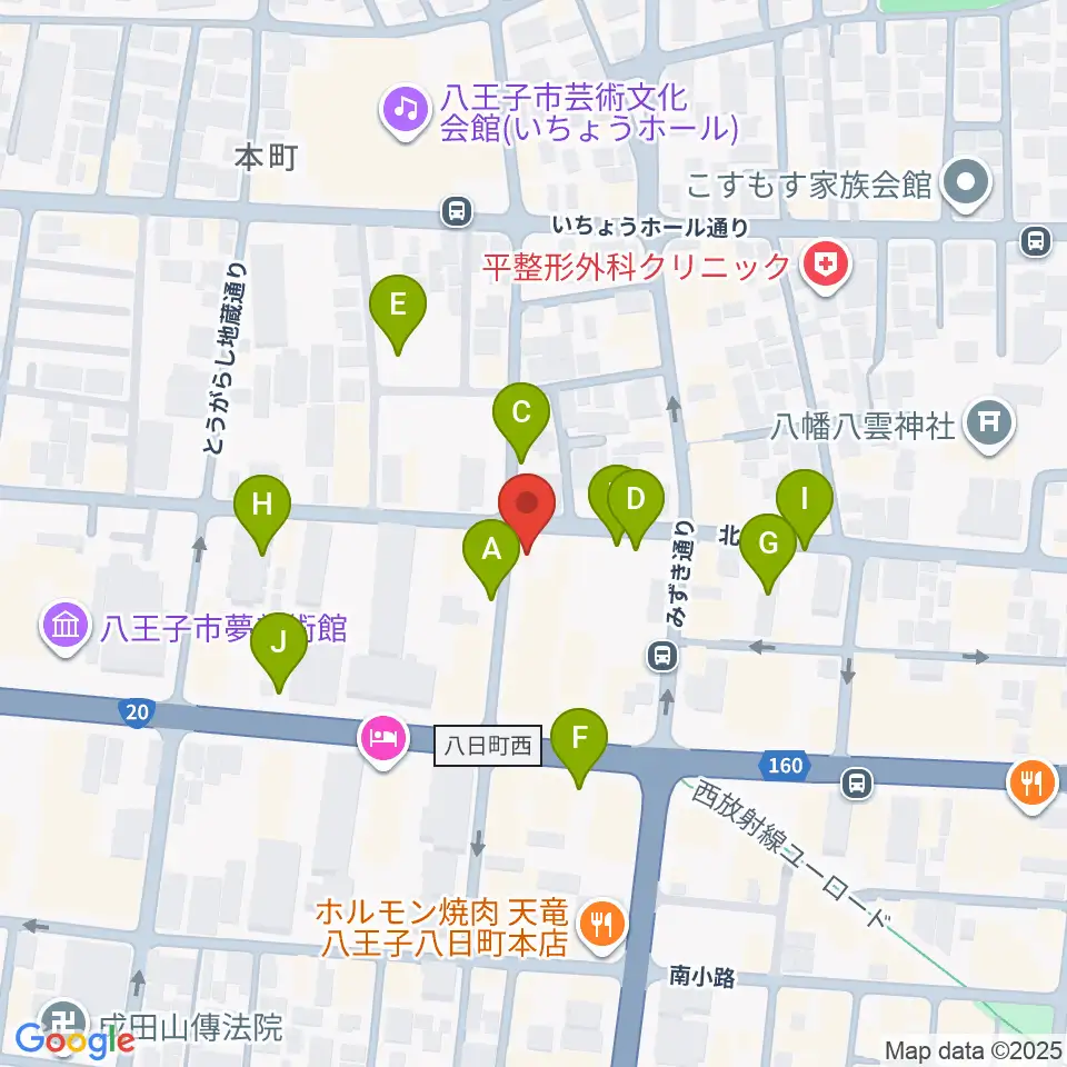 八王子サクラヤコーヒー店周辺の駐車場・コインパーキング一覧地図