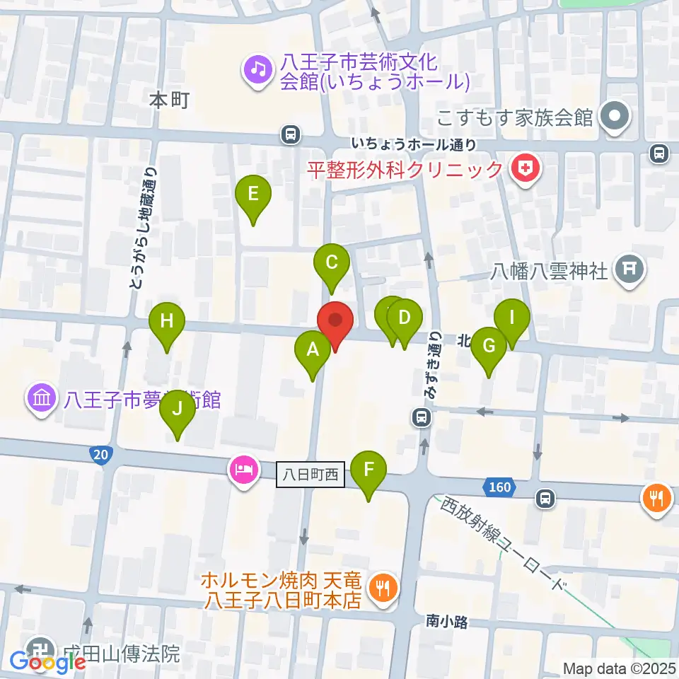 八王子サクラヤコーヒー店周辺の駐車場・コインパーキング一覧地図